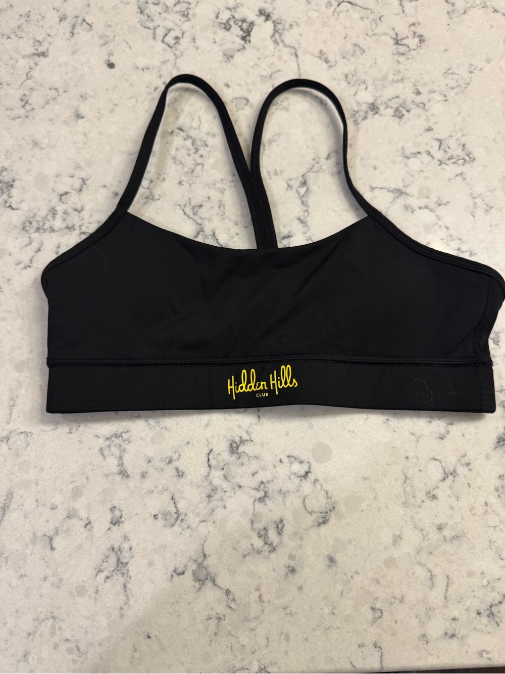 Hidden Hills Club Black Strappy Sports Bralette BNWOT Size Small.